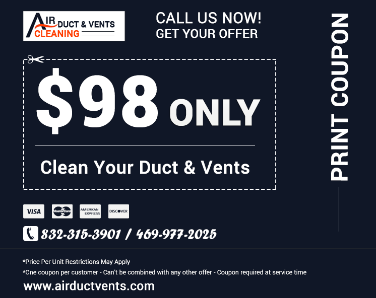 Air Duct Vents Cleaning TX Printable Coupon